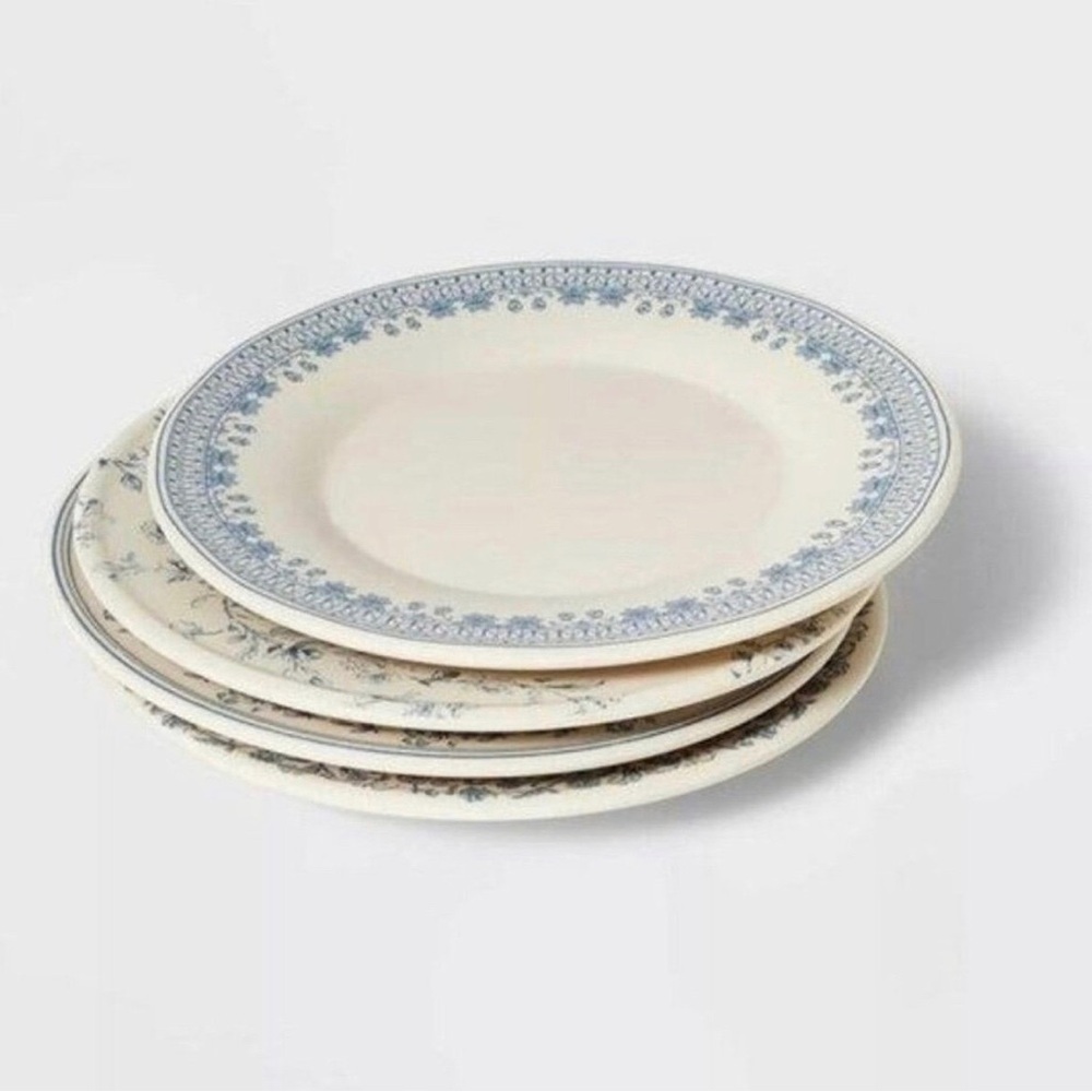 Threshold Studio McGee 4pc 8.5” Melamine Mixed Pattern Salad Plate Set